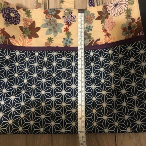 Japanese Style Floral Pattern Tote Bag - Picture 8 of 10